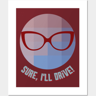 GLASSES - I'LL DRIVE! - Funny Glasses -SEIKA by FP Posters and Art